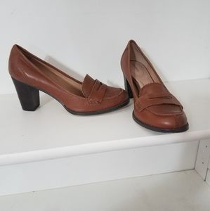 Leather Loafer Pumps